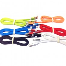 Flat Noodle Metal Head Usb Cable Flat Noodle Metal Head Usb Cable